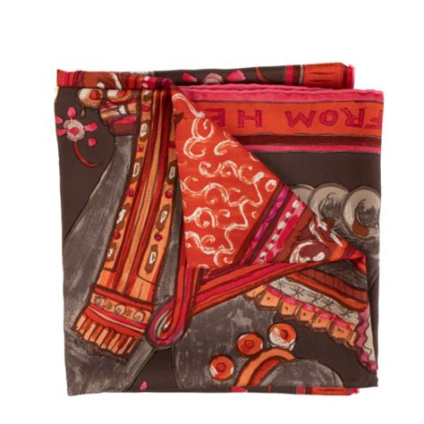 Hermès Beloved India Silk Scarf 